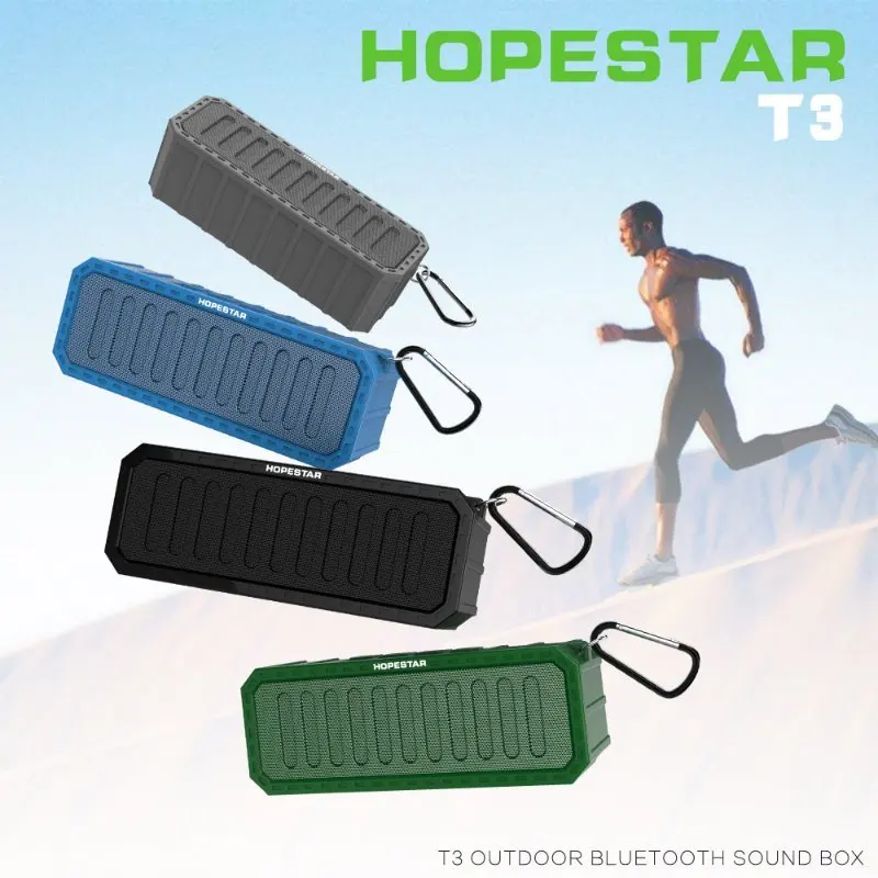 

HOPESTAR T3 Wireless Bluetooth Speaker Portable Column Outdoor Speaker Support MIC TF FM AUX for PC CellPhone