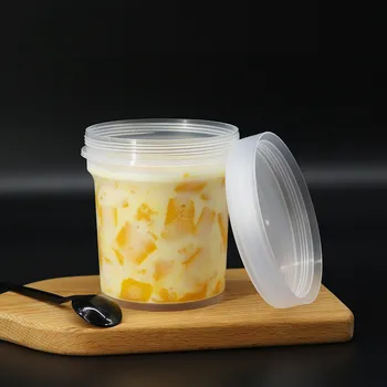 

5pcs Creative frosted transparent net red pastry dessert jar 500ml ice cream pudding jelly yogurt packaging cup diy cake box