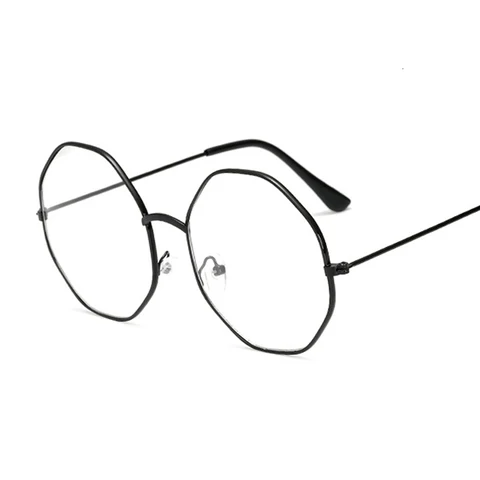 Round Computer Glasses For Women Men Small UV400 Metal Frame Clear Lens Black Eye Glasses Female Male Transparent