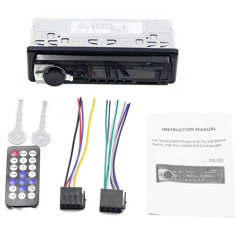 Автомобильный MP3 Bluetooth hands-free вызов Автомобильный MP3-плеер u диск карта радио