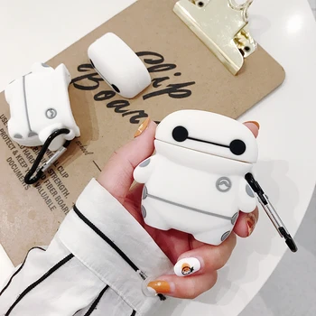 

Original For Apple Airpods 1 2 Wireless Bluetooth Earphone Case Big white silicone ear shell For Apple AirPods New Cute Cover Bo