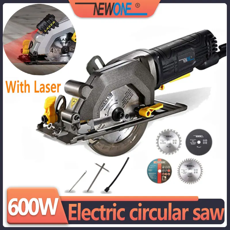 NEWONE Electric Mini Circular Saw With Laser Multifunctional Electric Saw DIY Power Tool For Cut WoodPVC tube