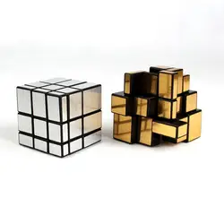 Трехслойный золотой и серебряный матовый клейкий бумажный зеркальный Кубик Рубика экологически чистый материал АБС-пластик для детей