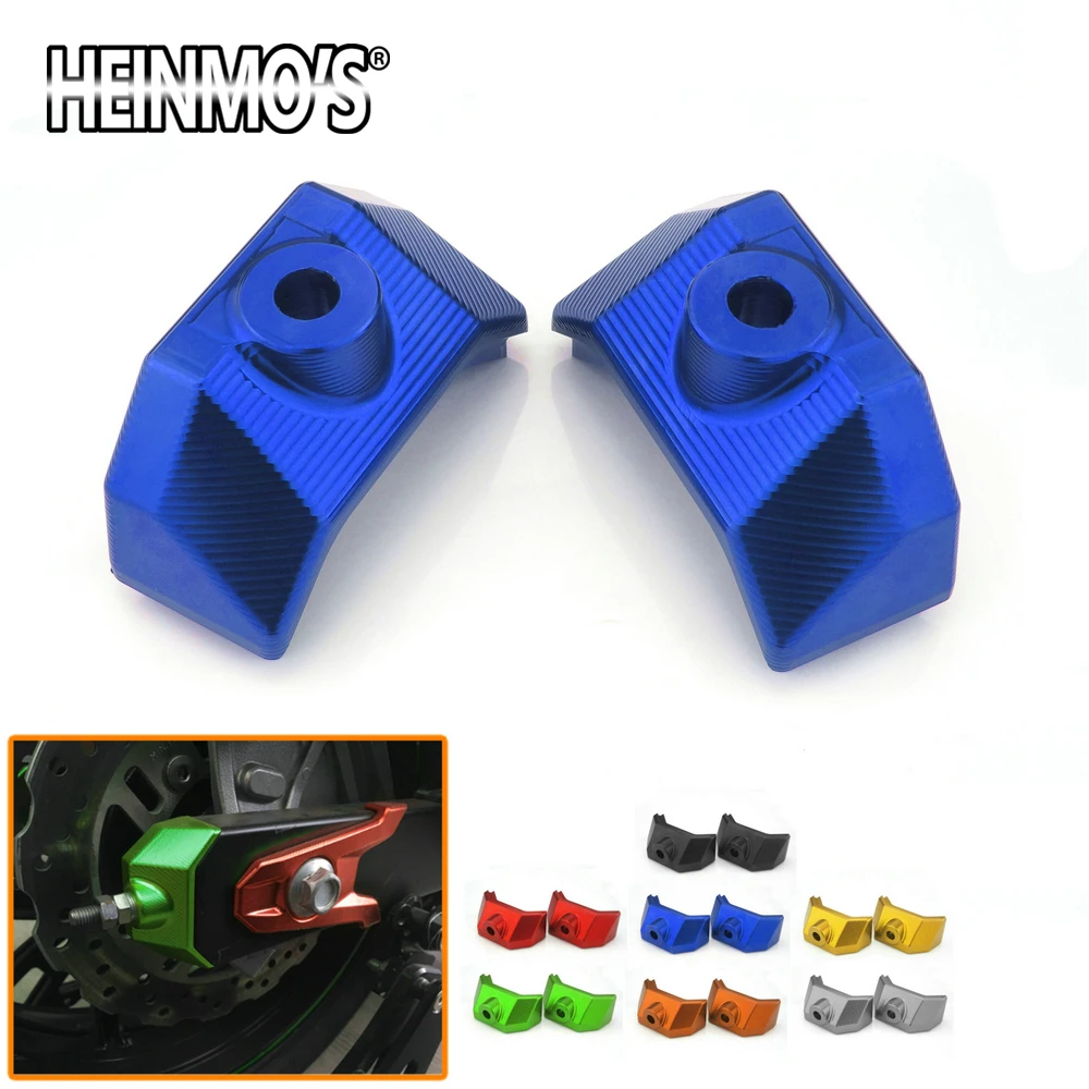 Motorcycle Accessories for Kawasaki Z800 2015 2014 2013 Rear Fork Spindle Chain Adjuster Blocks End Swingarm Caps Covers | Автомобили и