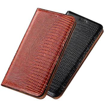 

Lizard genuine natural leather holster card slot holder cover for OPPO Realme XT/OPPO Realme X magnetic phone case funda capa