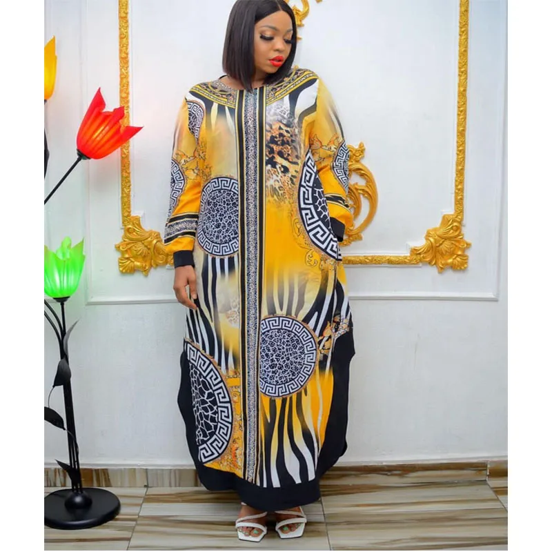 2021 New Fashion Chiffon Materical  Traditional Design African Long Dress For  Lady（F1#） formal dresses south africa