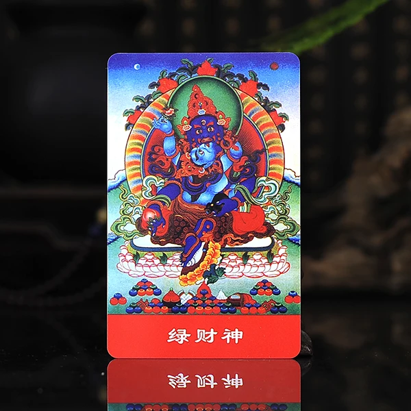 Тибетский буддизм зеленый Бог искусственной лампы|Упаковка и стойки для