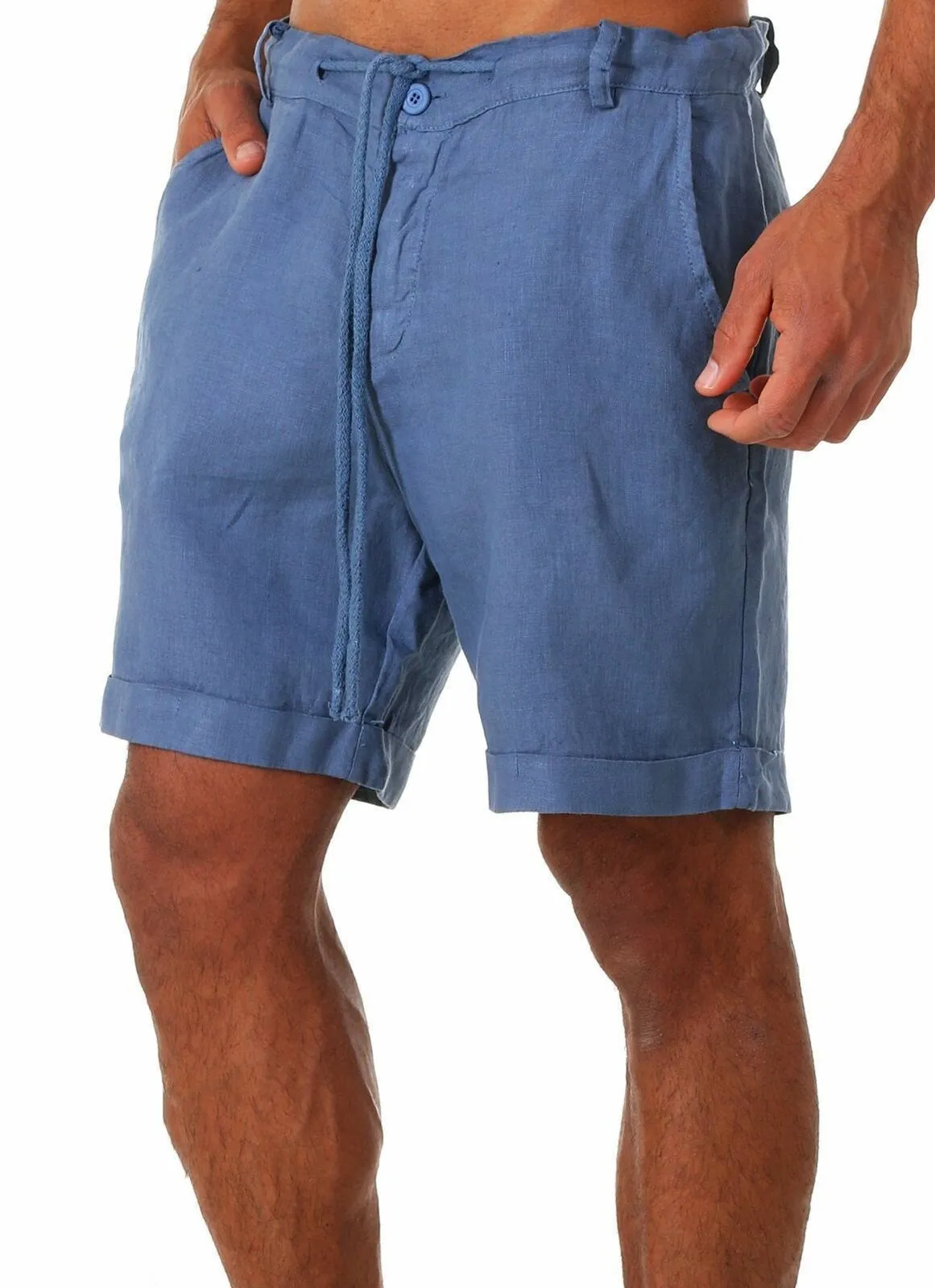mens casual shorts New Fashion Men's Linen Shorts Men Summer Cotton Beach Short Men New Wild Leisure Loose Solid Cargo Shorts maamgic sweat shorts