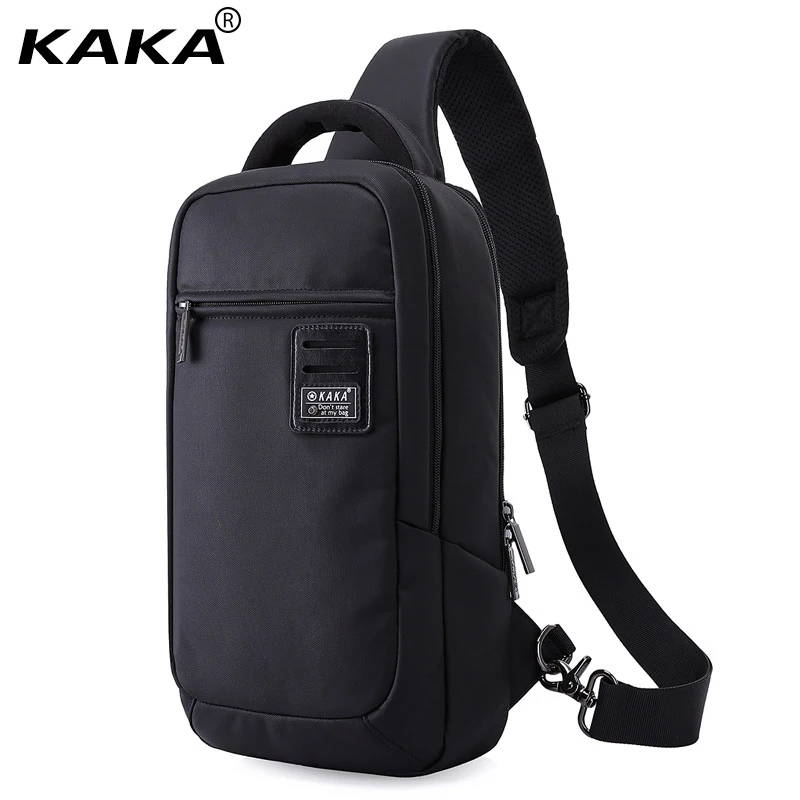 2020 New KAKA Brand Cool Men and Men's Fashion Messenger bags 100% waterproof Oxford Chest Cross Body Bags Leisure Packs Black |