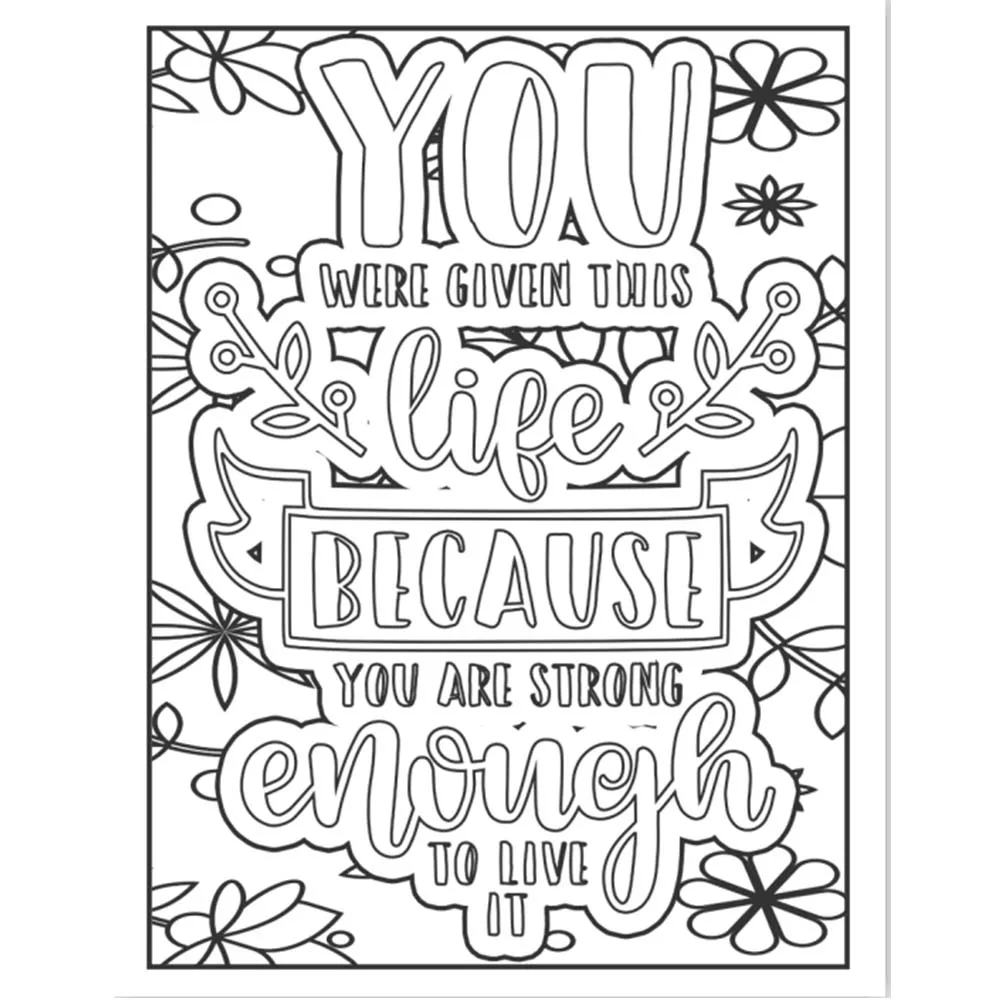 Easy Coloring Book For Motivational Adults Inspirational Quotes Simple Large Print Coloring Pages With Positive And Good Vibes Coloring Book Aliexpress