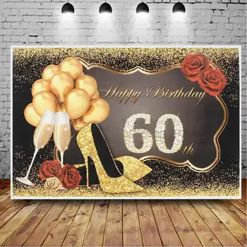 

200x150cm Photography Studio 60th Happy Birthday Backdrop Foldable Photo Background Cloth 2020 New Style Hot Sale