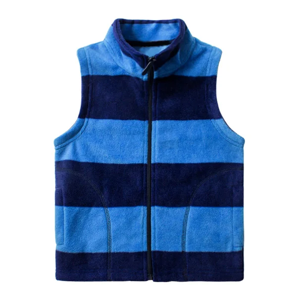 Mixed color stripe13 SVELTE fo'r/детский флисовый жилет в полоску для мальчиков и девочек детский шерстяной флисовый жилет унисекс для мальчиков и девочек на осень и зиму - Цвет: Mixed color stripe13