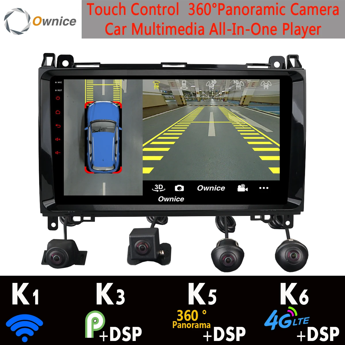 

360°4×Camera 4G Android 9.0 4G+64G GPS Radio CarPlay SPDIF DSP Car Multimedia Player for Mercedes Benz W169 W245 B200 W639 W906