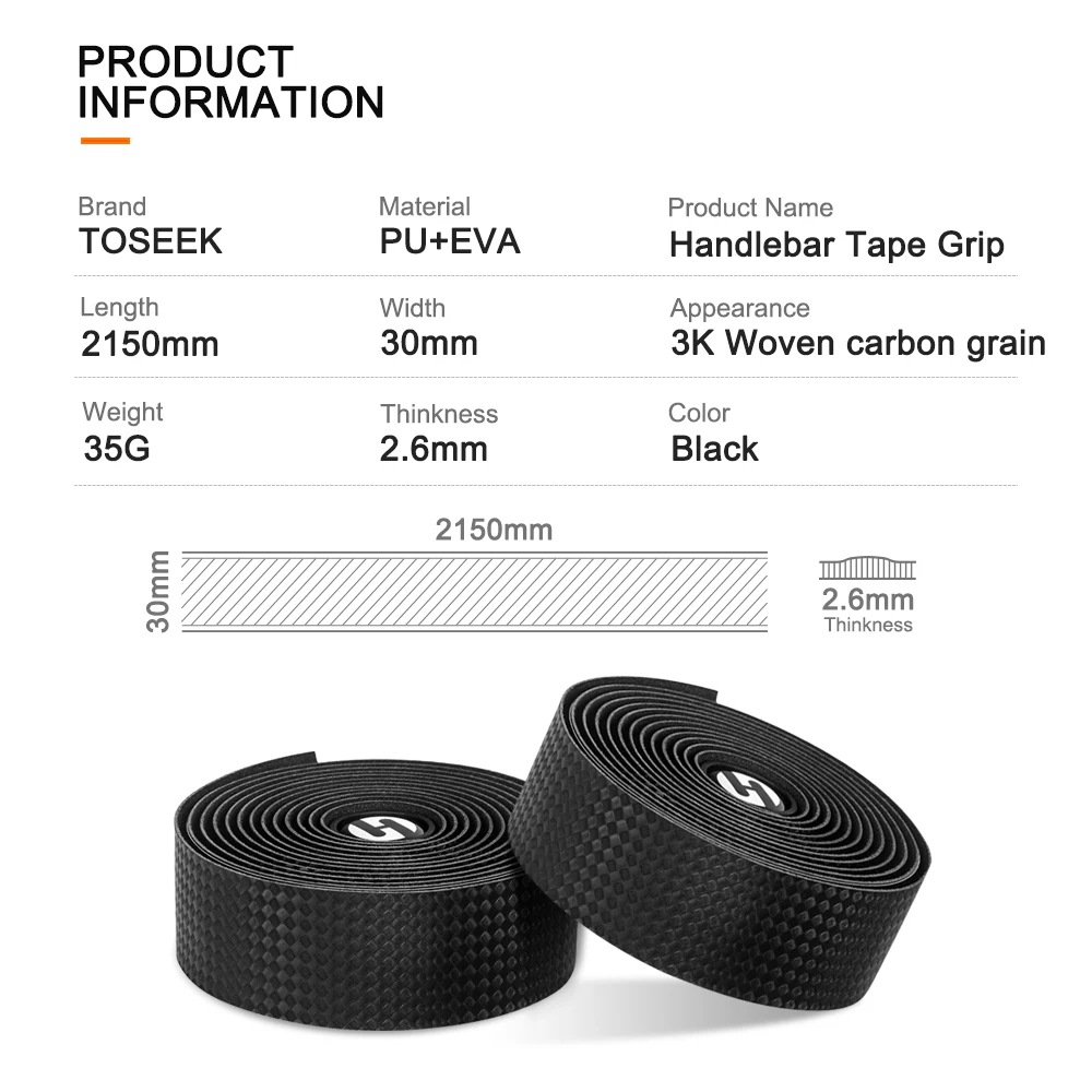 Road Bike Handlebar Tape 3K Carbon Woave PU Leather Bicycle Accessories