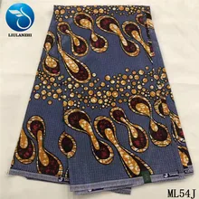 LIULANZHI хлопковые африканские материалы гарантированное качество Анкара, ткань для батика хлопок 6 ярдов настоящая восковая ткань для платья ML54J01-ML54J26