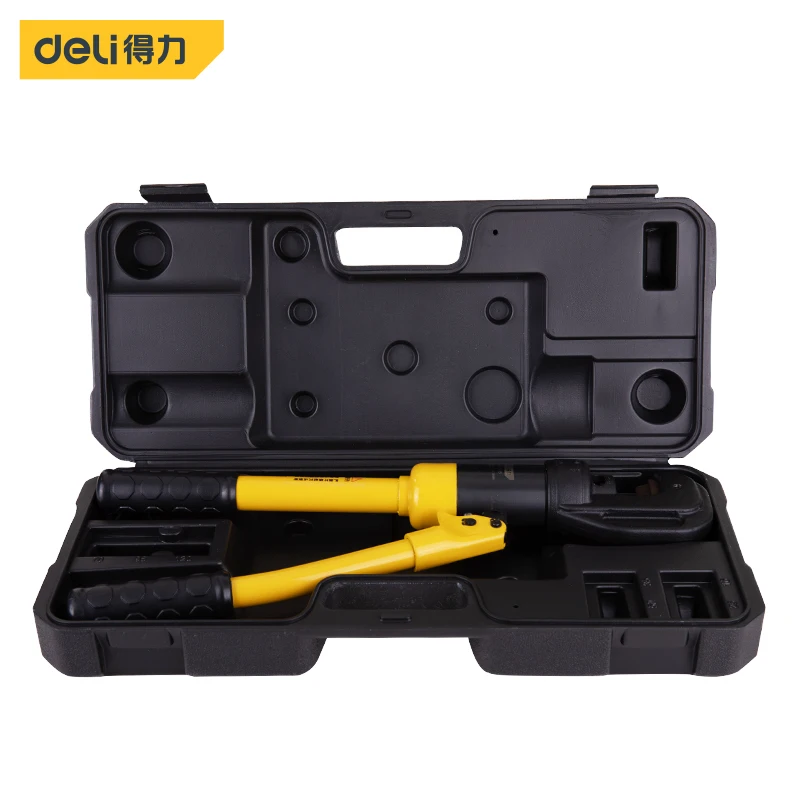 US $202.67 Deli Hydraulic Pliers For Electrical Maintenance Of Electrical Appliances Rotary Adjustable Crimp Tight Stainless Steel Rubber