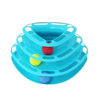 

Funny Kitten Toy Three-Layer Decompression Ball Intelligence Training Cat Toy Interesting Triple Play Disc for Pet