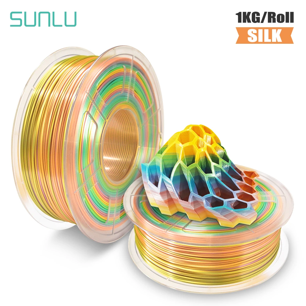 SUNLU PLA Rainbow Filament 1.75mm 1KG 3D Printer Gradient Layering
