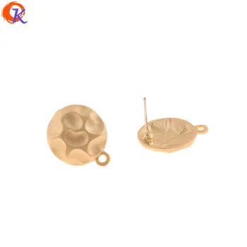 

Cordial Design 100Pcs 15*18MM Jewelry Accessories/DIY Making/Earrings Stud/Matte Gold/Round Shape/Hand Made/Earring Findings