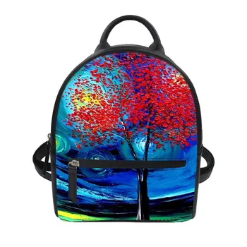 

New trendy ladies PU shoulder bag fashion retro style personality ladies small backpack custom printed LOGO Casual Unisex