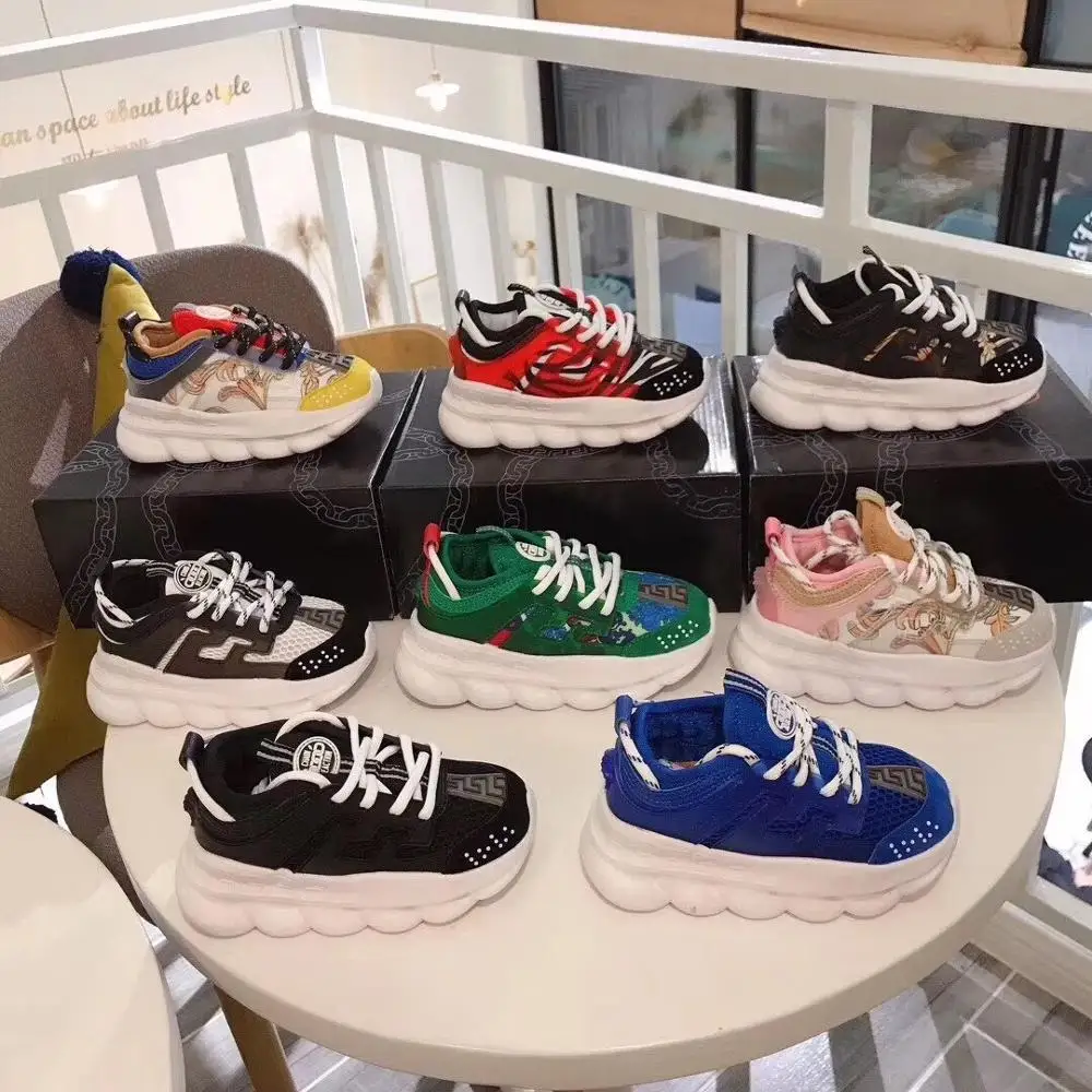 

2020 Fashion Hot Sale Cushion Designer Sneakers Casual Chain Reaction Children Shoes Brand Trainers Outdoor Sports Running