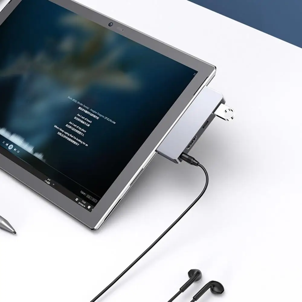 USB C концентратор USB 3,0 HDMI 3,5 мм аудио адаптер для поверхности Go Pro 6 мульти USB-C type C концентратор USB разветвитель
