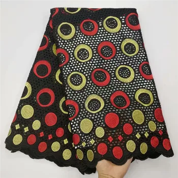 

2019 Latest Design African Dry Lace Fabrics High Quality Cotton Laces Fabric With Stones Swiss Voile Lace In Switzerlan yc66-255