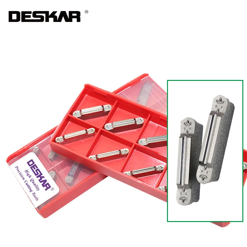 

10Pcs DESKAR MRMN200 MRMN300 MRMN400 K10 Grooving Carbide Insert CNC lathe cutter For Aluminum high quality machining