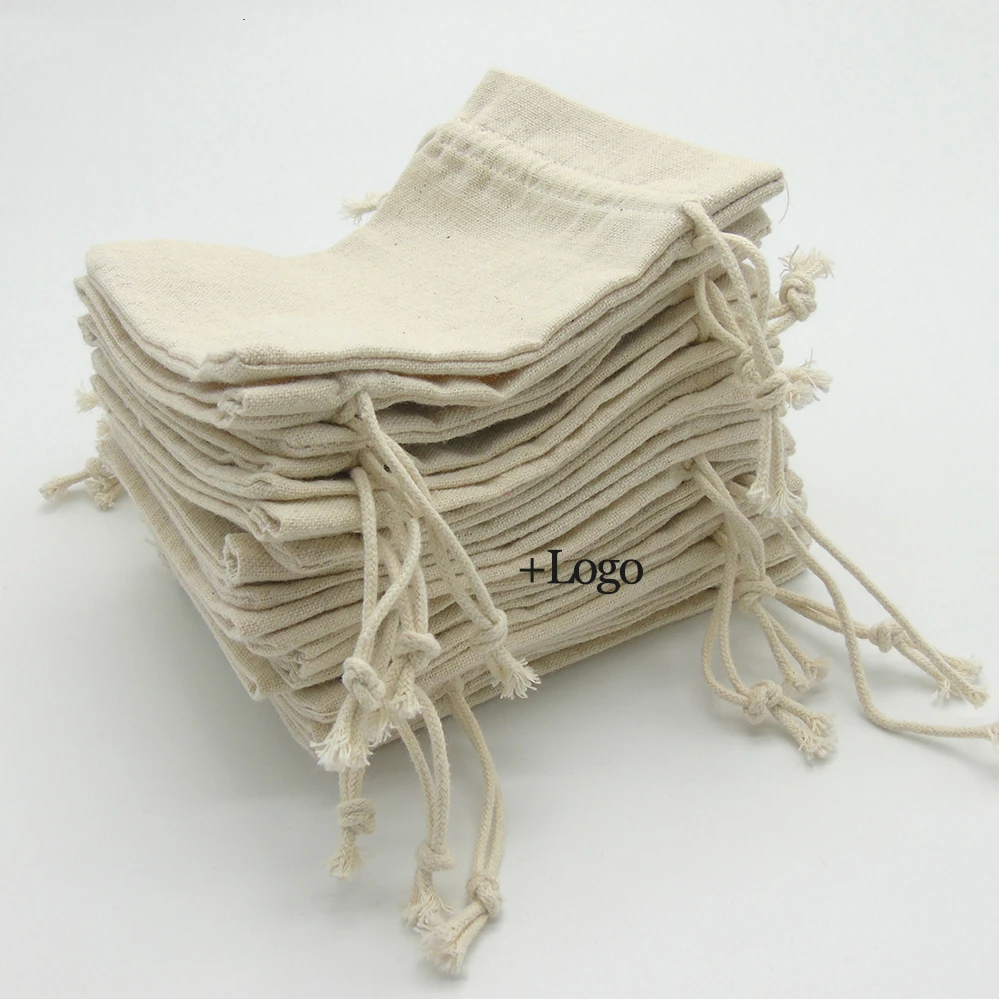 6a Canvas Drawstring Jewelry Gift Bag 100 Cotton Natural Jewelry