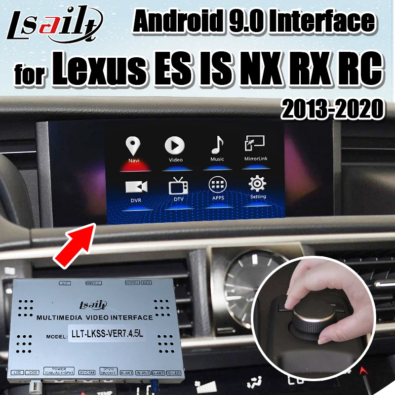 Android 9 0 мультимедийный видео интерфейс GPS навигационная коробка для ES GS IS LX NX RX ....