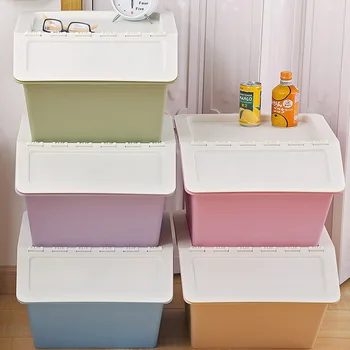 

Storage Box Clamshell Drawer Storage Box Plastic Clamshell Oblique Opening Large Size Can Be Stacked Front Opening Toy Cabinet