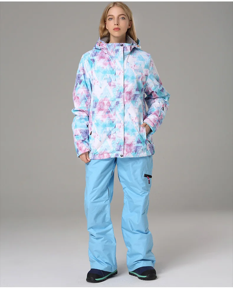 SEARIPE лыжная куртка женская Сноубордическая куртка водонепроницаемая зимняя куртка лыжная спортивная одежда дышащая супер теплая зимняя Лыжная куртка пальто