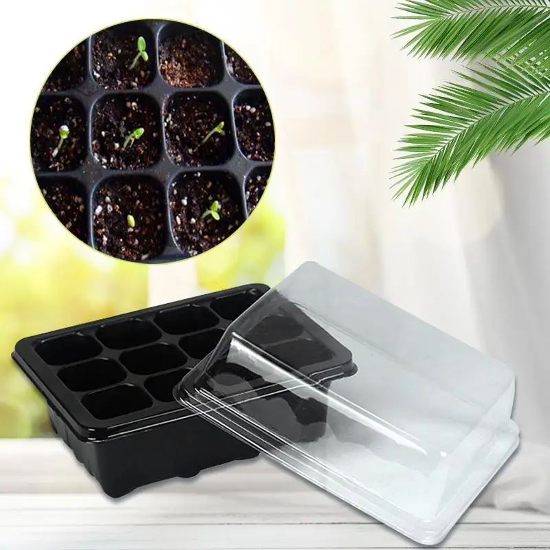 

Seeds Box Lightbox Acrylic Storage Box Case* Hole 12 Cells Plant Hole Plant Grow Useful