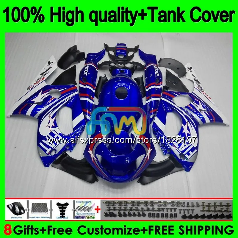 YZF-600R для YAMAHA YZF600R Thundercat 96 синий белый 97 98 1999 2000 2001 02 72BS. 169 YZF 600R 1996 1997 1998 99 00 01 обтекатель
