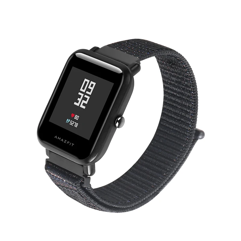 Нейлоновый ремешок-петля для оригинальных смарт-часов Xiaomi Huami Amazfit Bip BIT Lite Youth, носимый браслет, ремешок для часов Amazfit 20 мм