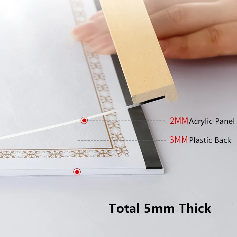 A4 Wall Mount Clear Acrylic Sign Holder With Adhesive 8.5 x 11 Inch Paper Document Holder Ad Poster Frame acrylic sign holder