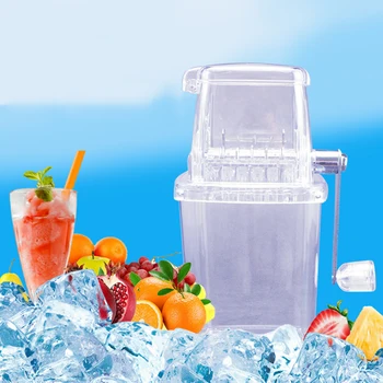 

Plastic Manual Ice Crusher Mini Ice shaver Chopper Manual Snow Cone Smoothie Maker Ice Block Breaking slush Machine