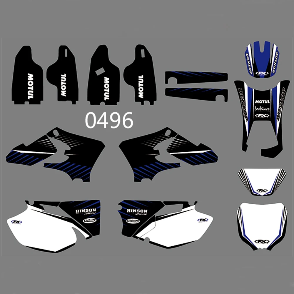 

For YAMAHA WR250F WR450F 2005 2006 Graphics Decals Stickers Custom Number Name 3M Full Motorcycle Backgrounds Accessories