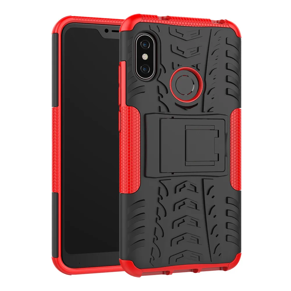 Чехол Peaktop для Xiaomi Mi A2 Lite Global гибридный сверхпрочный мягкий резиновый твердый