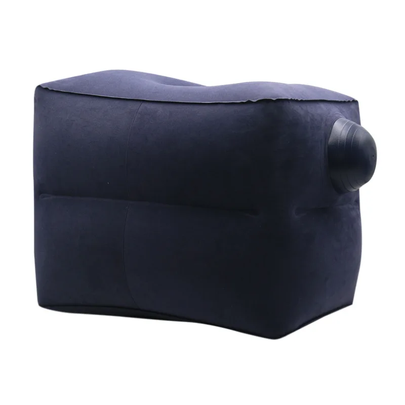 blue 2layer Детская Полезная надувная портативная дорожная подставка для ног, подушка для маленьких девочек и мальчиков, регулируемая подушка для самолета поезда - Цвет: blue 2layer