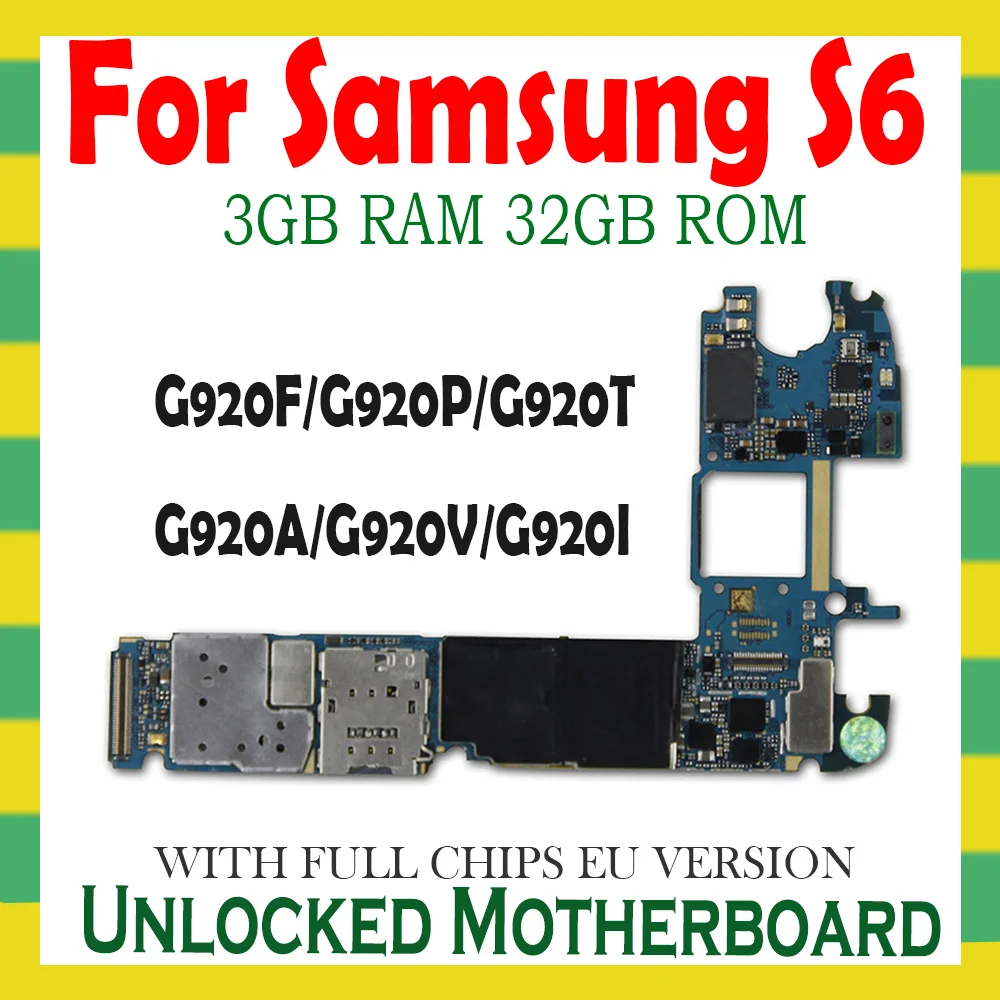 Оригинальная материнская плата для Samsung Galaxy S6 G920F G920P G920V G920A G920T G920I