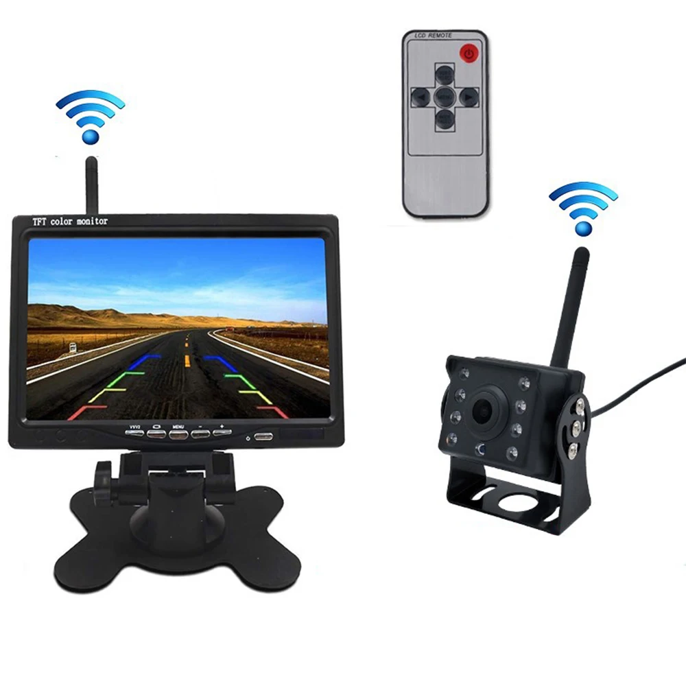 Wireless Rear View Backup Camera /& Monitor Kit Vehicle Parking//Reverse System