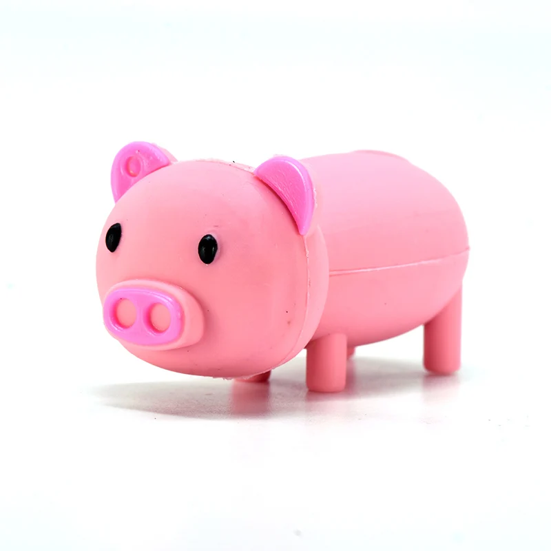 pink Флешка 32 ГБ 4 ГБ 16 ГБ 8 ГБ 64 Гб usb флеш-накопитель со Свинкой флеш-накопитель с животными 128 ГБ 256 ГБ мультяшная карта u реальная емкость диска карта памяти - Цвет: pink