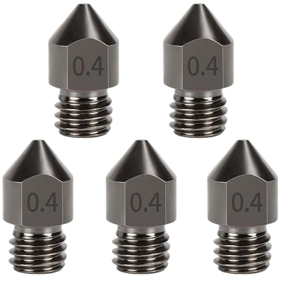 5 Pcs 3D Printer parts MK7 MK8 steel Mold Super Hard nozzle m6 Threaded Corrosion-Resistant 1.75mm for Ender 3 CR10 Ender 3 PRO toaiot helical gear high hardness strength mold steel material 3d printer upgraded gear for mini v1 v2 sherpa extruder dual gear