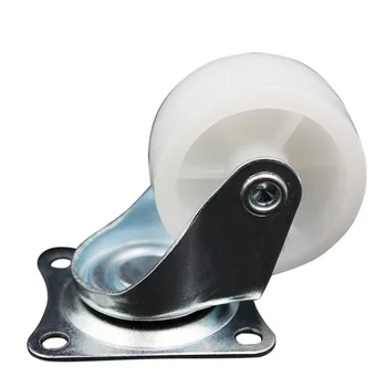 

New 1pcs Swivel Caster Wheels Soft Rubber Swivel Caster Silver Roller Wheel for Platform Trolley Chair Furniture Accessories