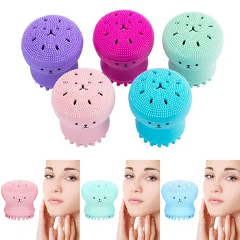 

Kawaii Octopus Face Brush Facial Cleansing Brush Silicone Handheld Massager Soft Deep Cleansing Skin Massage