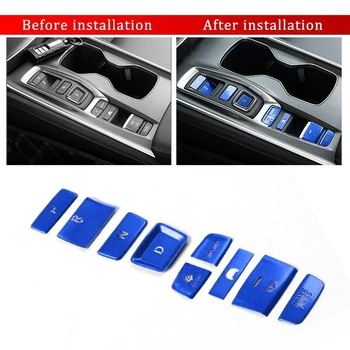 

Blue Decoration Trim Interior Gear Panel Button Trim For Honda Accord 2018-20