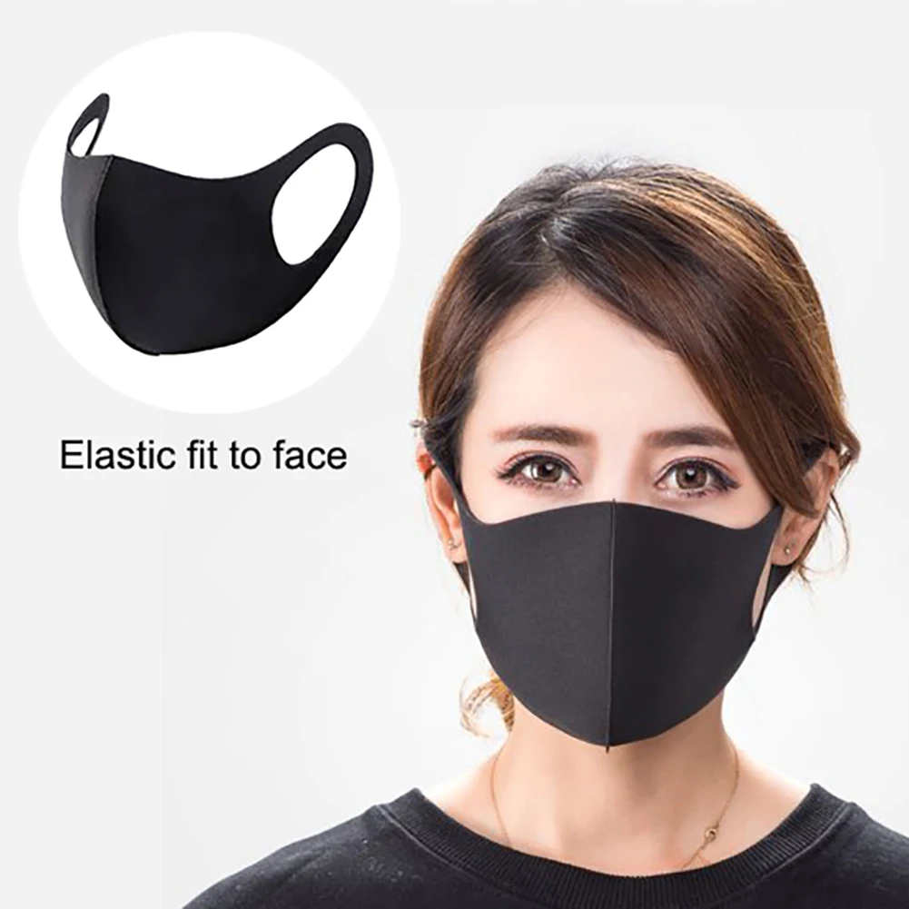 

Reusable 3D Unisex Mask Anti Pollution Face Shield Wind Proof Mouth Cover Washable Breathable Solid Thin Face Mask Kids Adults