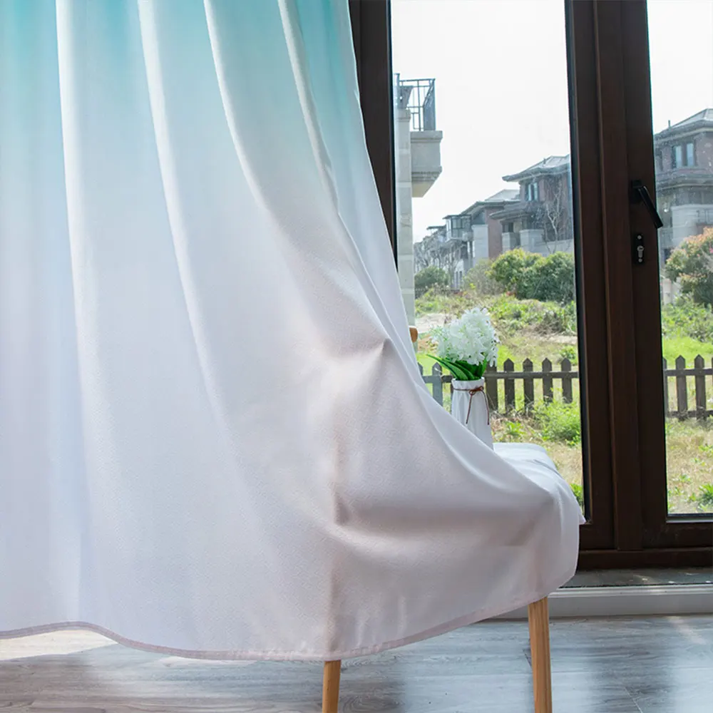 Однотонные шторы с переходным рисунком для гостиной, спальни, занавески для тюльпанов, окна для дома, затемненные шторы, простые украшения
