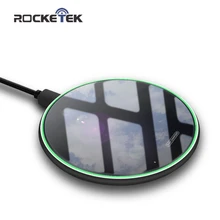Rocketek 10 Вт Qi Беспроводное зарядное устройство для iPhone X/XS Max XR 8 Plus Видимый элемент беспроводной зарядной площадки для samsung S9 S10+ Note 9